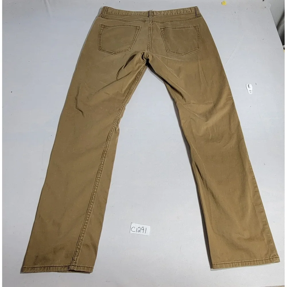Banana Republic Mens Slim Fit Khaki Chino Pants Tan 32x32 Stretch Cotton
